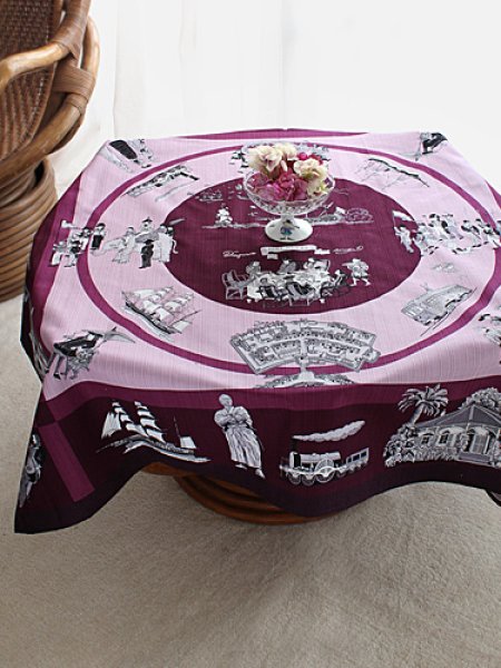 画像2: 長崎浪漫布（ロマンクロス）　ワインレッド (2)