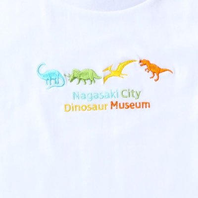 画像1: 恐竜　刺繍キッズＴシャツ(4色)