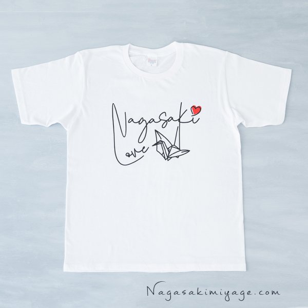 画像1: 折り鶴Tシャツ　LOVE (1)