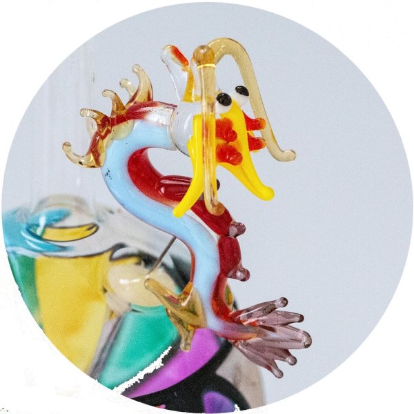 画像2: 長崎ビードロ4.5cmドラゴン　（Mサイズ） (2)