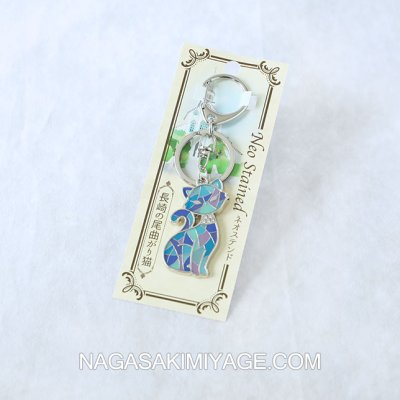 画像1: 長崎尾がり猫ネオステンドホルダー［ブルー・ピンク］