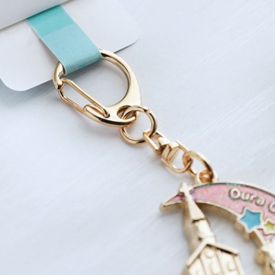 画像3: 大浦天主堂ムーンキャット キーホルダー：ピンク＆グリーン