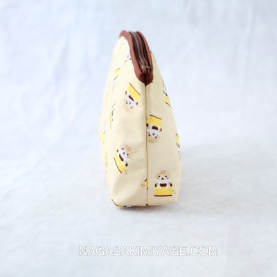 画像2: 尾曲がり猫ポーチ・黄色カステラ