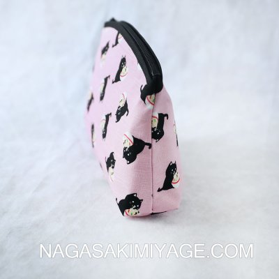 画像2: 尾曲がり猫ポーチ・ピンク